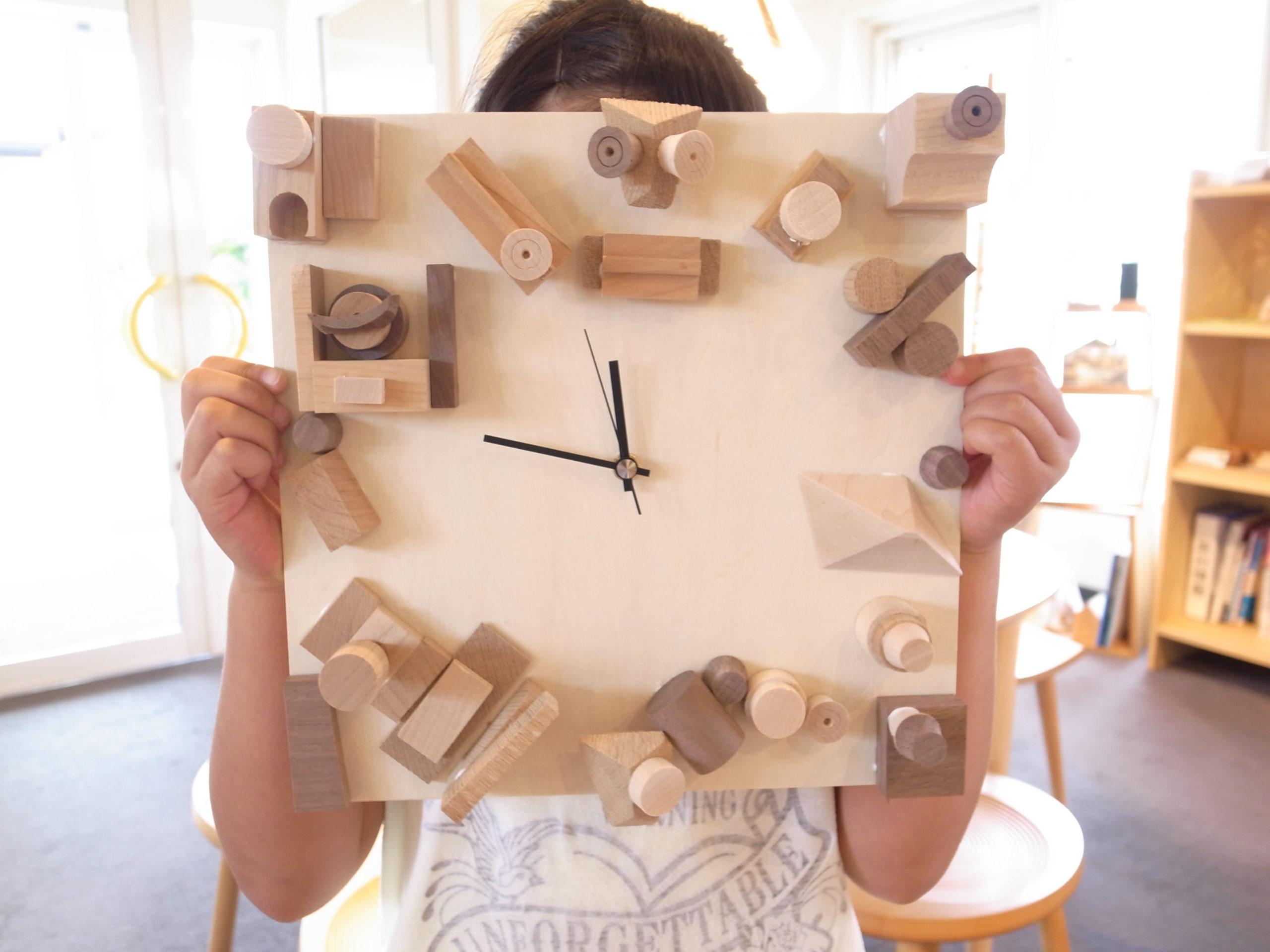 [コサイン青山]夏休みこっぱっぱ木工教室『壁掛け時計』づくりとファブリックパネルづくり