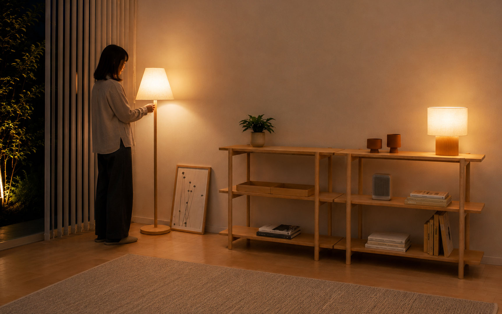 「心地よい暮らしのメモ」眠るまでの灯り
